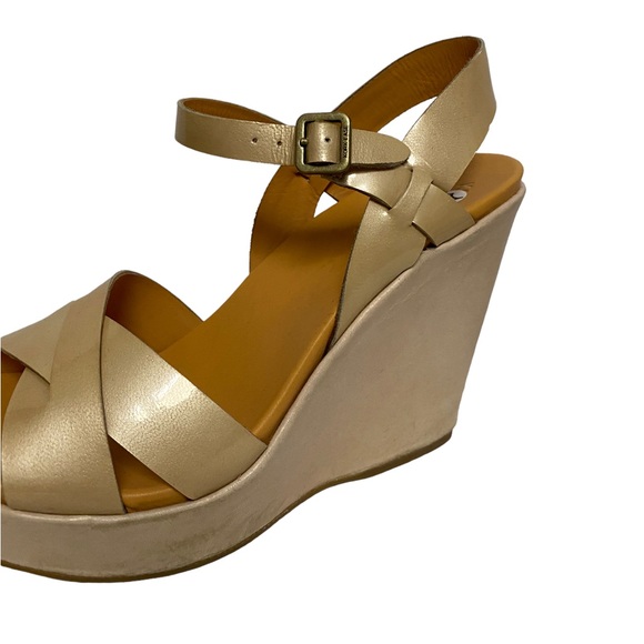 Kork-Ease Bette Leather Platform Wedge Sandal 8 - Picture 6 of 13